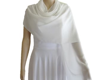 white evening shawl
