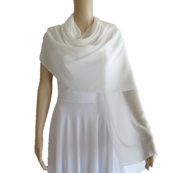 white chiffon wrap