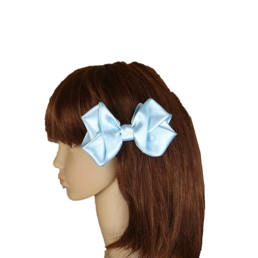 Light Blue Hair Clip. Hair Clip For Girls. Hair Bow Clip. Etsy