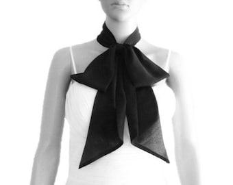 NEW UK Womens Bow Print Scarf Bow Tie Cute Soft Neck Shawl Wrap Elegant