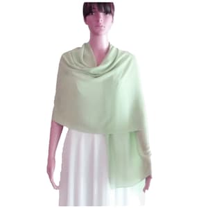 Pale Dusty Sage Wrap Scarf. Soft Chiffon Scarf. Fashion Women Long Scarf. Pale Dusty Sage  Soft Chiffon Shawl.