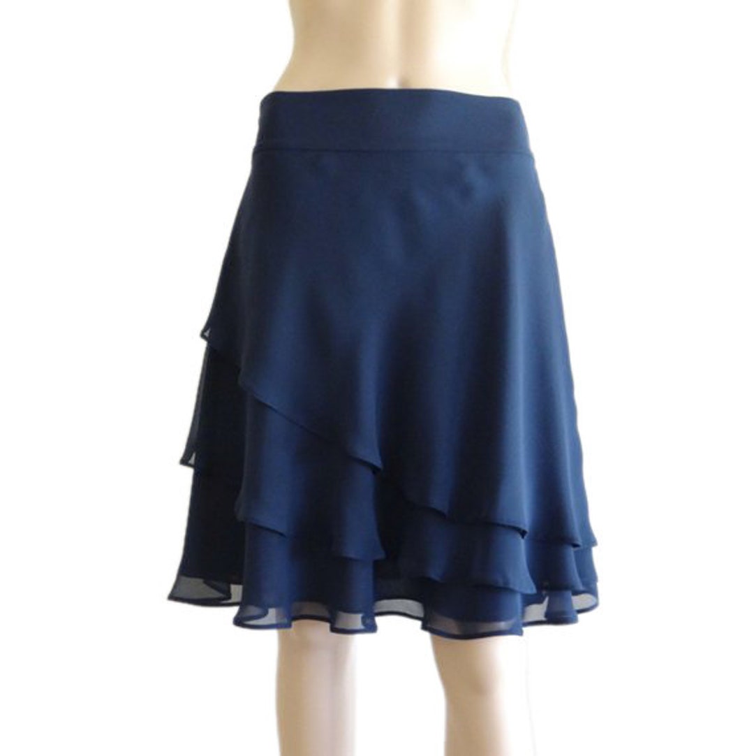 Navy Blue Bridesmaid Skirt. Navy Blue Short Evening Skirt. Etsy