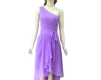 strapless open back dress Purple Infinity Bridesmaid Dress with Long Straps and Folded Skirt