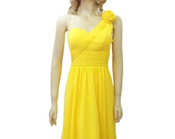 Daffodil Yellow Dress. Bridesmaid Dress - Etsy