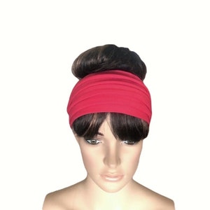 Fluorescent Pink Headband. Wide Head Wrap . Hairband. Hair Covering.