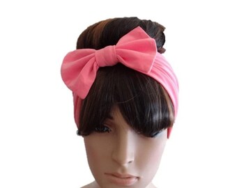 Deep Pink Headband. Bow Headband