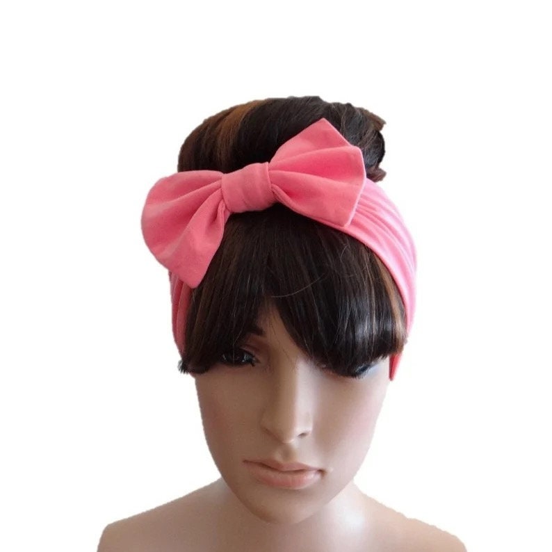 Deep Pink Headband. Bow Headband image 1