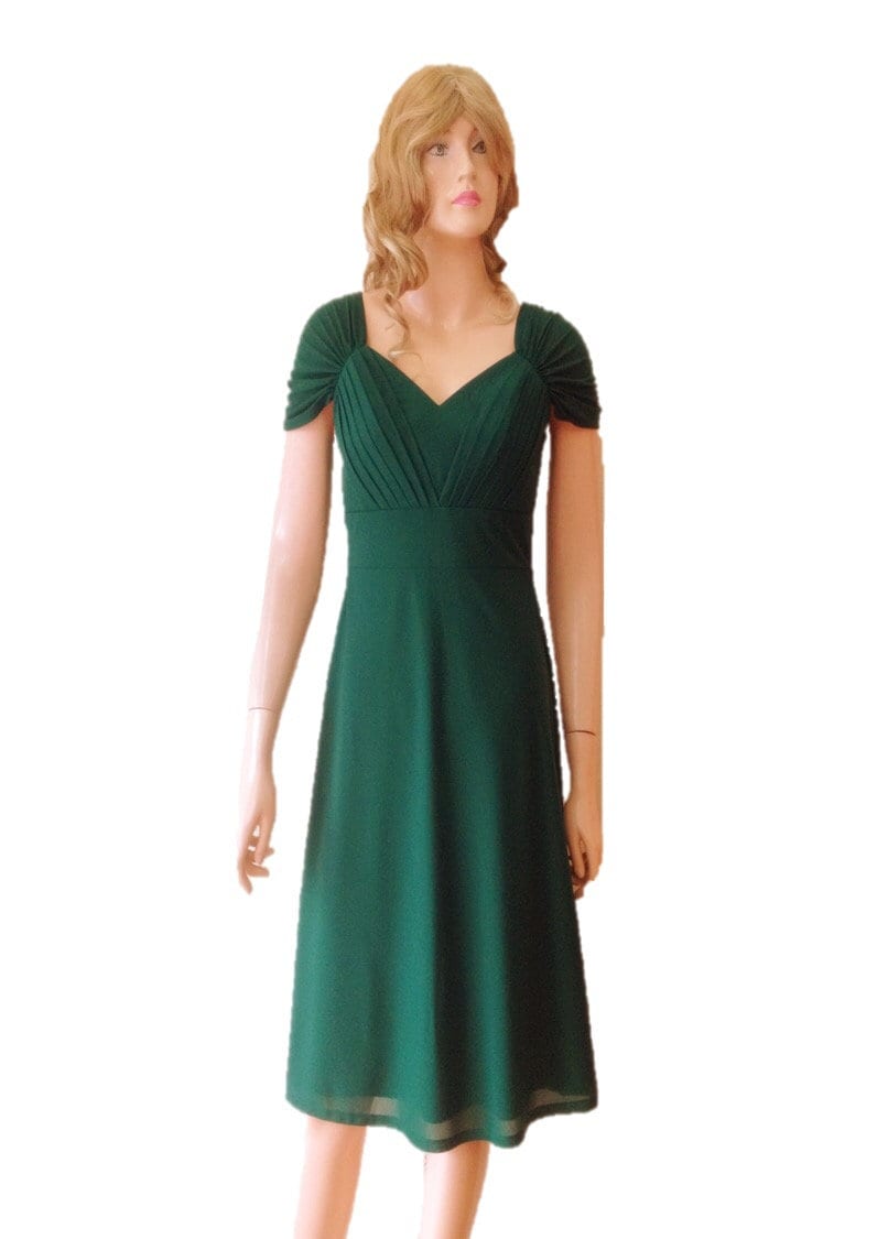 Dark Green Dress - Etsy