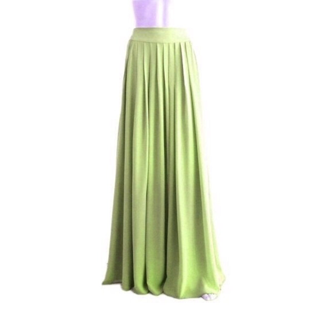 Olive Green Maxi Skirt. Olive Green Bridesmaid Skirt. Long Evening ...