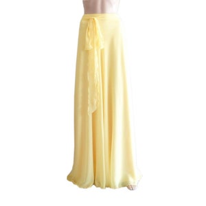 Daffodil Gele Vloer Lengte Rok. Narcis gele bruidsmeisje rok. Chiffon Maxi Rok. Lange avond rok. Etsy Nederland