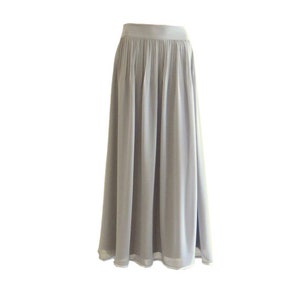 Cloud Grey Bridesmaid Skirt. Cloud Grey Long Evening Skirt. - Etsy