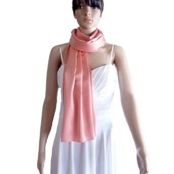 Dusty Rose Silk Shawl. Soft Silk Wrap Scarf. Dusty Rose Long  display picture 1