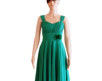 Green Evening Dress.Bridesmaid Dress.Party Dress.Cocktail Dress.