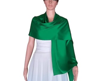 Light Green Silk Shawl. Soft Silk Wrap Scarf.Light Green Long Scarf.