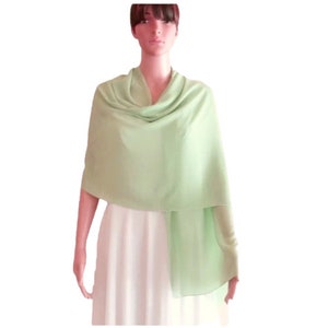 Light Sage Green Wrap Scarf. Light Sage Green Long Scarf. Soft Chiffon Shawl. Light Sage Green Shawl.