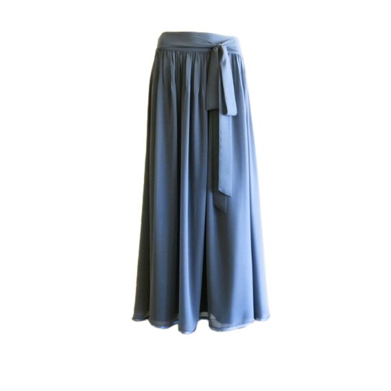 Light blue grey chiffon skirt online