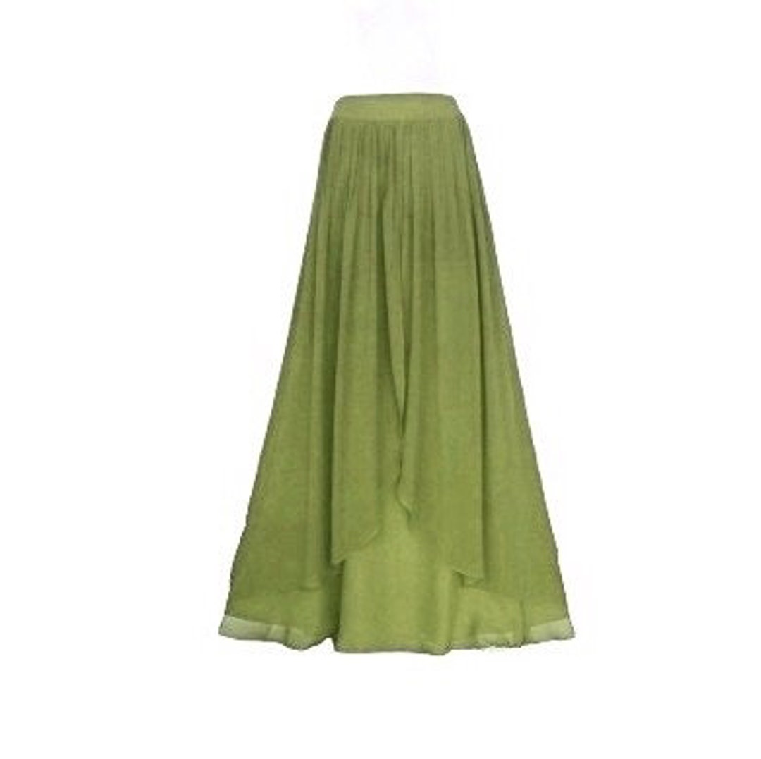 Olive Green Maxi Skirt. Olive Green Long Bridesmaid Skirt. Etsy
