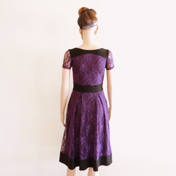 short purple lace bridesmaid dresses Light Purple Lace And Tulle Off The Shoulder Homecoming Dress, Short P –  classygown main image 1