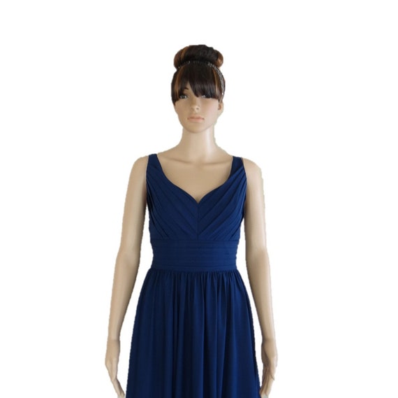 princess polly baby blue dress AW.Bridal A-Line Straight Neckline Floor Length Sleeveless Spaghetti Straps Backless Long Bridesmaid Dresses Dress Navy Size 4 main image 1