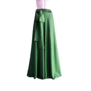 Emerald Green Maxi Skirt. Silk Floor Length Skirt. Emerald Green Bridesmaid Skirt. Long Evening Skirt.