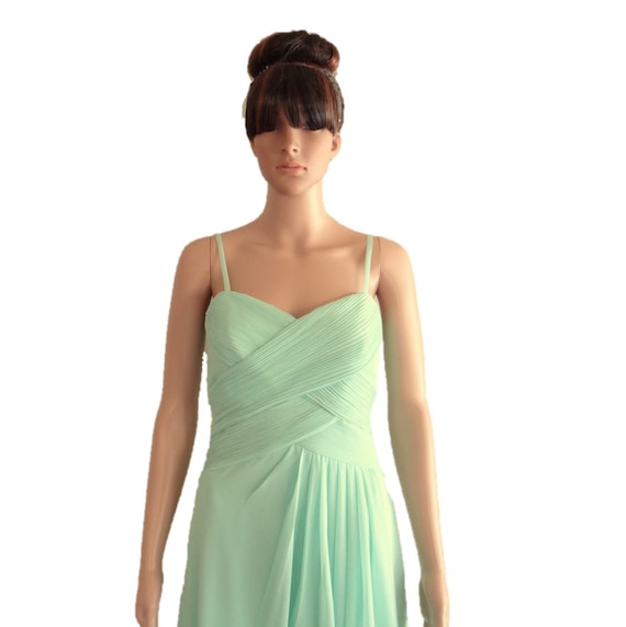 sachin and babi light blue dress Mint Green Prom Dress. Long Bridesmaid Dress