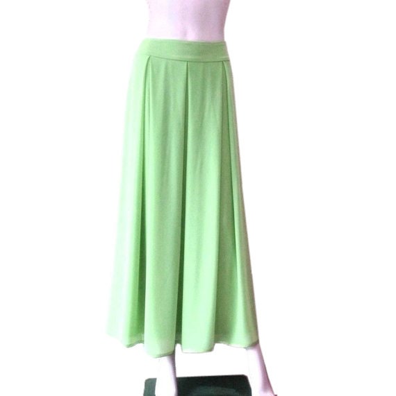 sage green maxi skirt