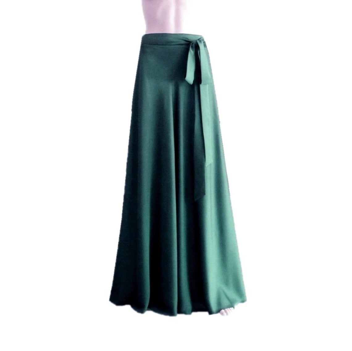 Forest Green Maxi Skirt. Silk Floor Length Skirt. Forest Green - Etsy