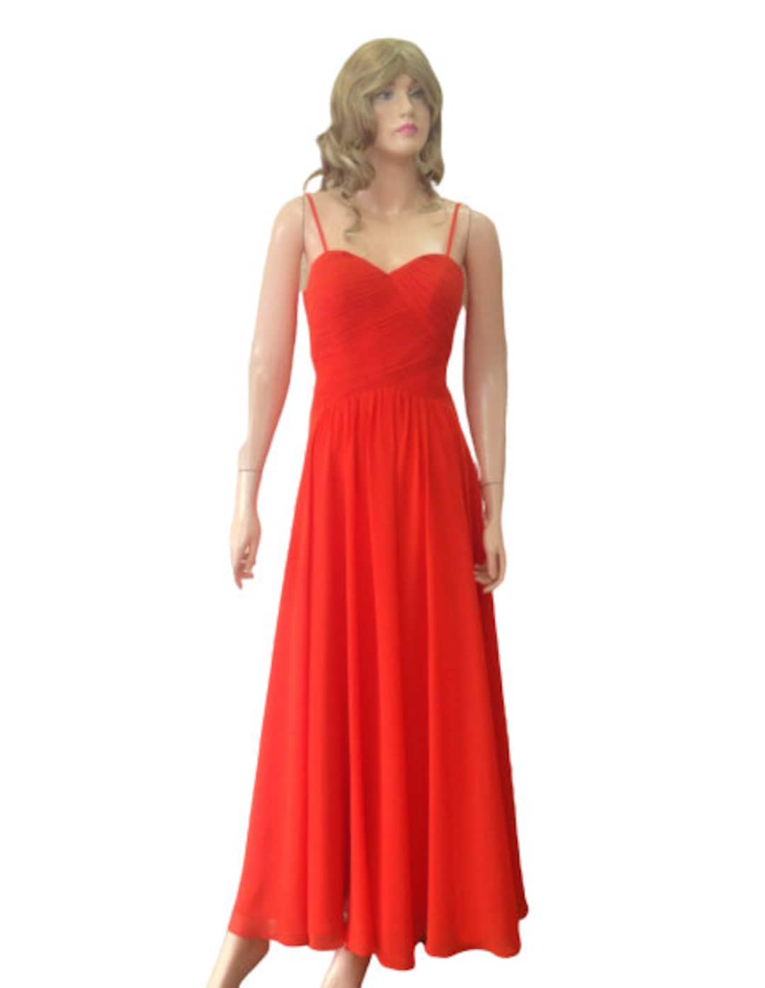 Red Orange Dress. Prom Dress. Bridesmaid Dress. - Etsy