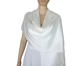 White silk shawl discount