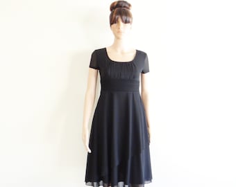 tight black dress short sleeve Giovani Collection – Black with White Band Wool Felt Fedora Hat with C main image 1