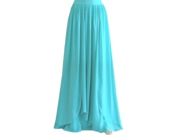 Turquoise/Multi Long Ribbon Skirt main image 1
