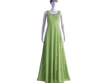 Light Olive Green Maxi Dress. Floor Length Dress. Long Bridesmaid Dress.