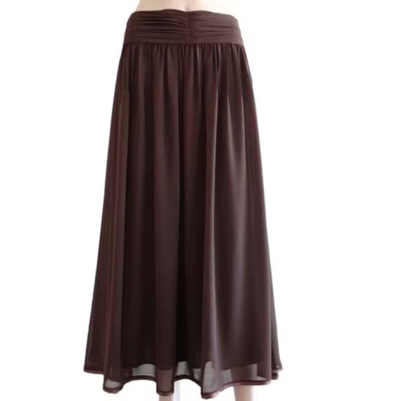 Bruine lange rok hotsell