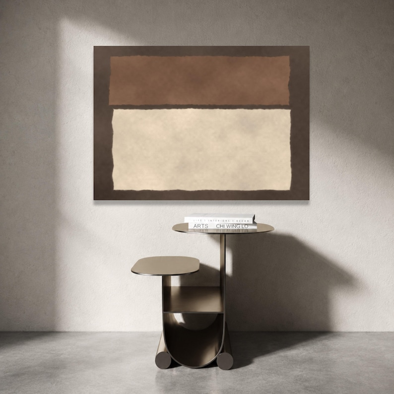 Mark Rothko Paint Mark Rothko Style Abstract Canvas Wall Art, Brown and Cream Modern ...