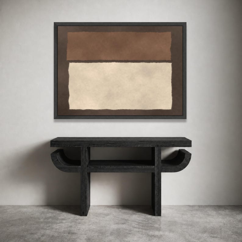 Mark Rothko Paint Mark Rothko Style Abstract Canvas Wall Art, Brown and Cream Modern ...