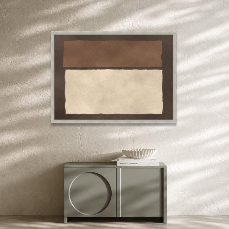 Mark Rothko Paint Mark Rothko Style Abstract Canvas Wall Art, Brown and Cream Modern ...
