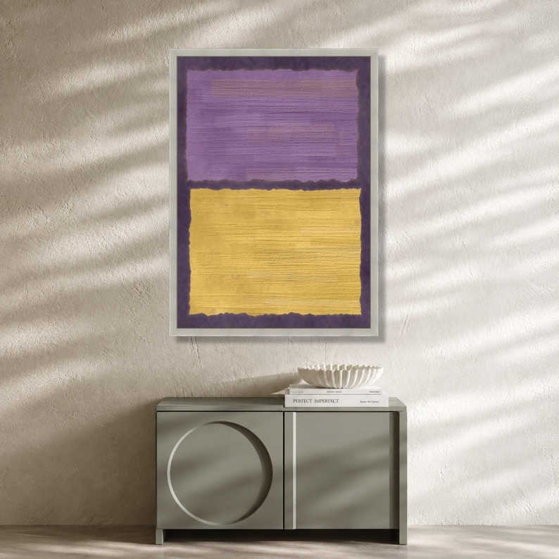 Mark Rothko Paint Mark Rothko Style Abstract Purple and Yellow Canvas Wall Art, Modern ...