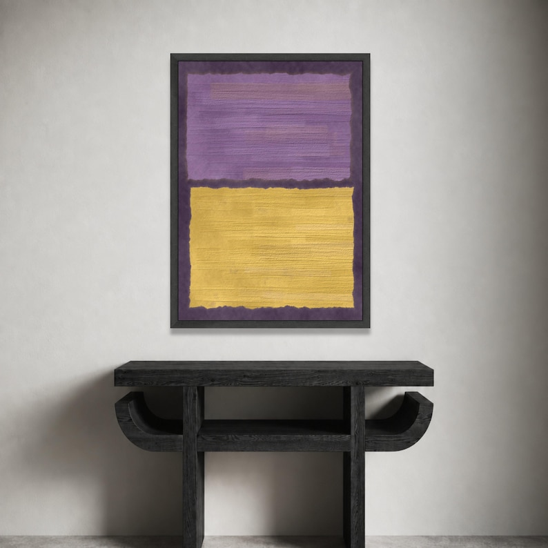 Mark Rothko Paint Mark Rothko Style Abstract Purple and Yellow Canvas Wall Art, Modern ...