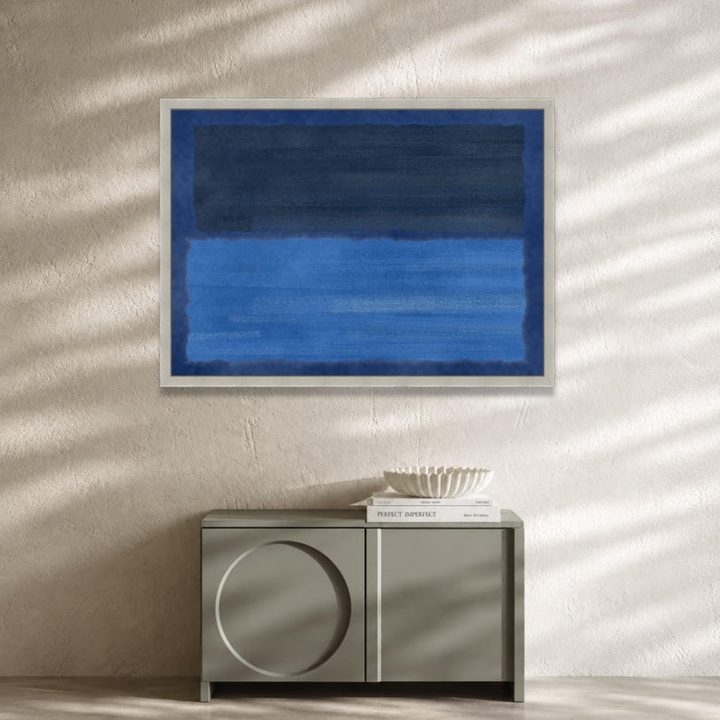 Mark Rothko Blue Abstract Canvas, Modern Color Field Art, Minimalist ...