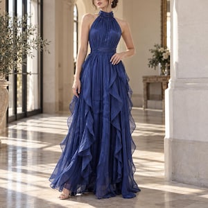 Blue Sapphire Evening Dress