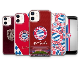 Handyhülle mit Bayern München-Motiv, Fußball-Fan-Hülle für iPhone 17e, 16, 15, 14, 13, 12, Samsung S25, S24, S23, S22, A16, A26, Pixel 10, 9 Pro