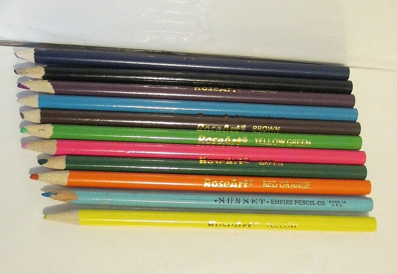 About 60 Colored Craft Art Pencils Crayola Roseart Etsy