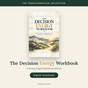 Caderno de Exercícios de Energia para Decisão | Guia de 30 dias para Imprimível e Combate à Fadiga Decisória e à Sobrecarga Mental | Download Imediato em PDF