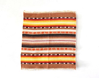Serape Blanket Small White /& Blue 1:12 Dollhouse Mexican Miniature Table Runner
