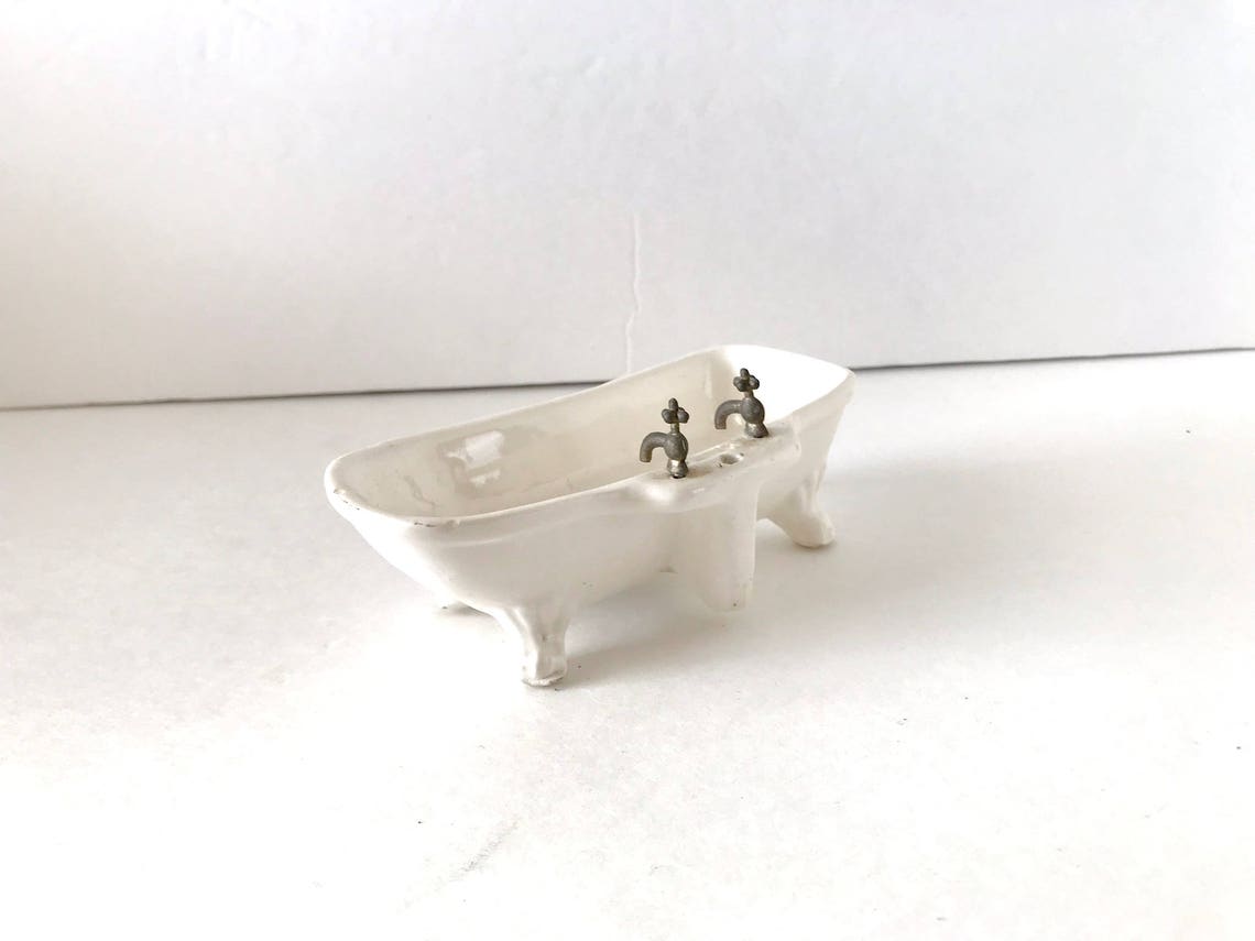 1:12 Maßstab Vintage Spielzeug weiße Badewanne Sockel | Etsy