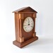 Mid-century Handmade Teak Wood Mantel Clock With Neoclassical ...