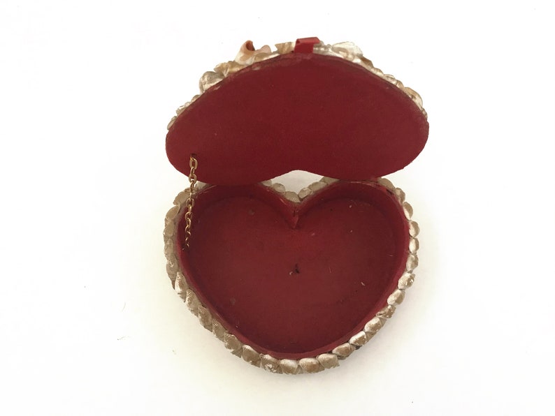 Vintage Sailor/'s Valentine Souvenir Shell Heart-Shaped Jewelry Box Trinket Box