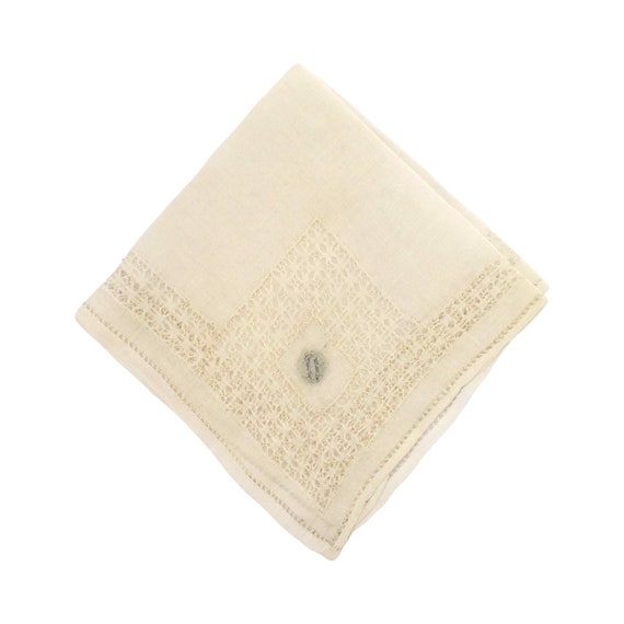 Collection of Ten Antique White Linen Handkerchie… - image 3