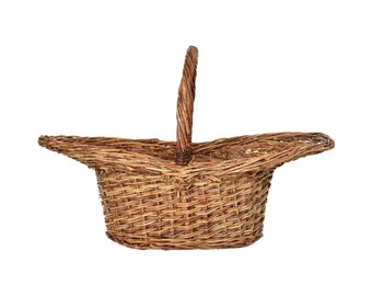 Antique 19th-Century Woven Willow Basket