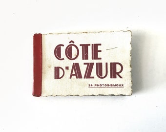 Vintage 1920s-1930s Art Deco French Miniature Souvenir Photo Album Book of La Cote d'Azur